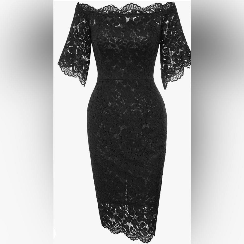 Lace Cocktail Black Dress NWT Size XL